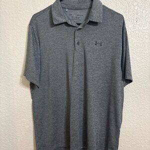 Under Armour Men's Heather Gray Polo Shirt